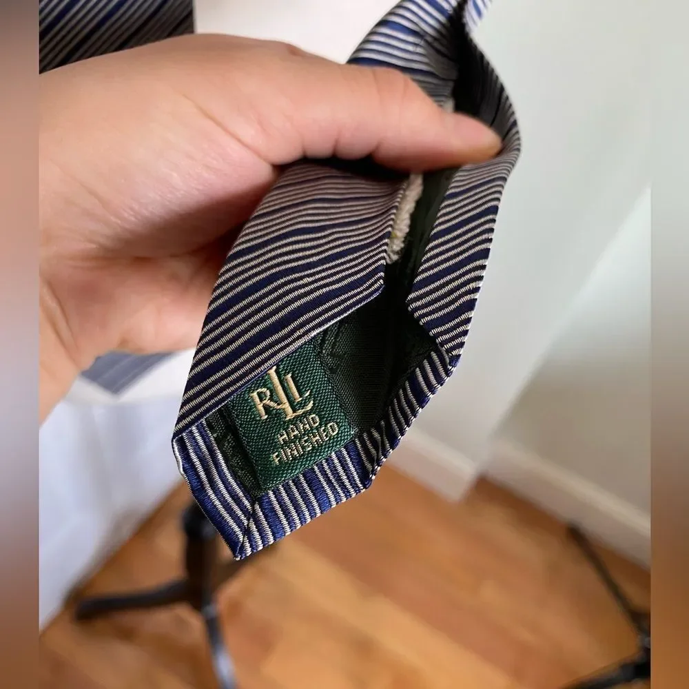 Vintage Lauren Ralph Lauren Striped Designer Luxury Tie